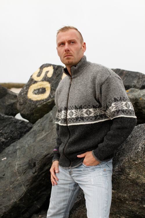 Gjestal norwegian windbreaker Jacket of pure wool w/ful zipper